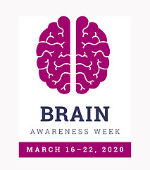Image showing Brain Awareness Week 2020. Vector illustration on white