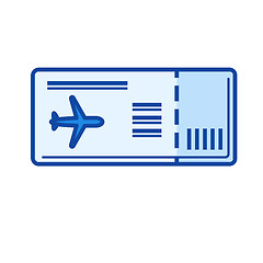 Image showing Boarding pass line icon.