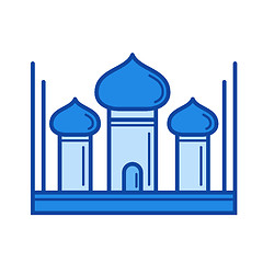 Image showing Taj Mahal line icon.