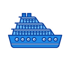 Image showing Cruise ship line icon.