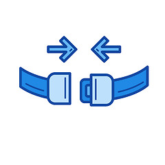 Image showing Seat belt line icon.