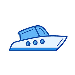 Image showing Yacht line icon.