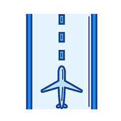 Image showing Runway line icon.