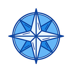 Image showing Nautical compass line icon.