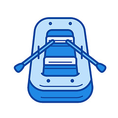 Image showing Rubber boat line icon.