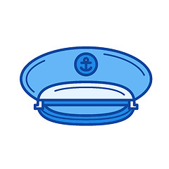 Image showing Captain hat line icon.