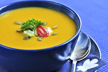 Image showing Pumpkin or squash soup