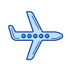 Image showing Aircraft line icon.