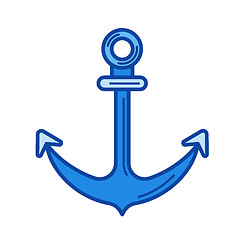 Image showing Anchor line icon.