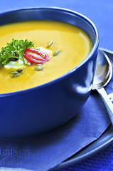 Image showing Pumpkin or squash soup