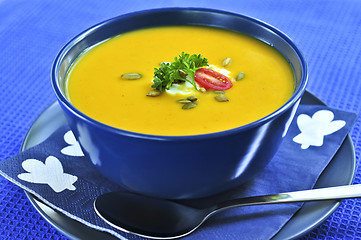 Image showing Pumpkin or squash soup