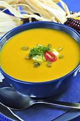 Image showing Pumpkin or squash soup