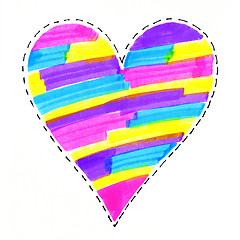 Image showing Abstract colorful bright heart 