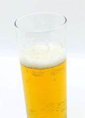 Image showing Glass of beer on a light background