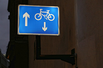 Image showing Bicycle Lane Sign