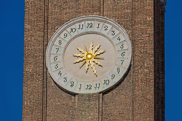 Image showing Golden Sun Clock