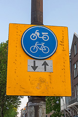 Image showing Dual Bike Lane Sign