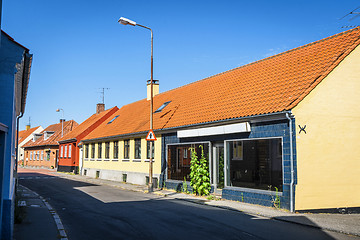 Image showing Closed store in a small danish city