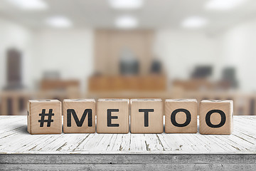 Image showing Metoo hashtag sign made of cubes