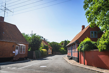 Image showing Streets of Denmark with colorful buildings