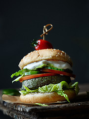 Image showing fresh tasty meat free burger