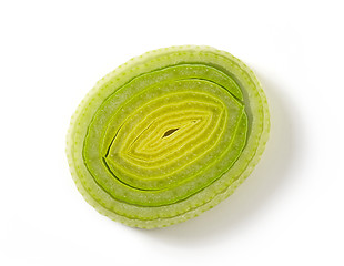 Image showing slice of fresh leek