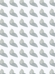 Image showing Celebratory pattern from paper hearts with hard shadows.