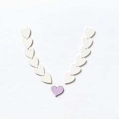 Image showing Hearts pattern decoration in the shape of necklace.