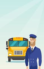 Image showing Young caucasian school bus driver.
