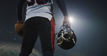 Image showing Portrait Of Focused American Football Player