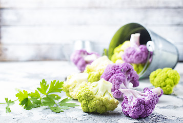 Image showing color cauliflowers