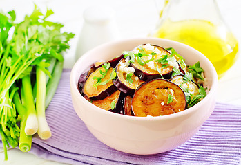 Image showing fried eggplants