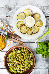 Image showing zucchini dishes