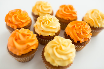 Image showing cupcakes with frosting on white background