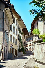 Image showing Street view of OLD Town Fribourg, Switzerland