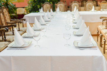 Image showing Long served table