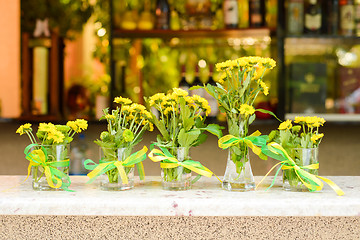 Image showing Summer flower composition with yellow flowers