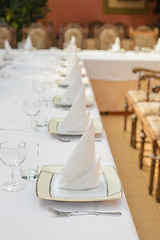 Image showing Long served table