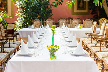 Image showing Long served table