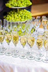 Image showing Glasses of champagne waiting for guests