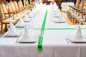 Image showing Long served table