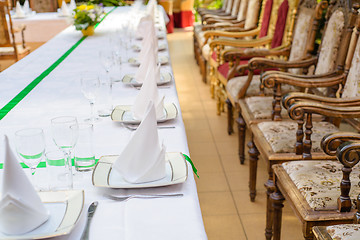 Image showing Long served table