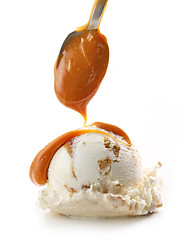 Image showing ice cream and soft caramel