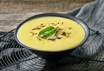 Image showing bowl of vegetable cream soup