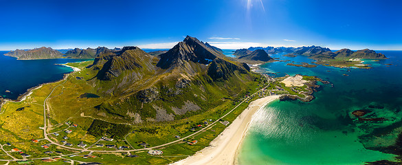 Image showing Beach Lofoten archipelago islands beach