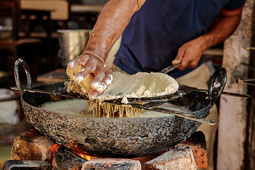 Image showing Murukku Indian street food Rajasthan state in western India.
