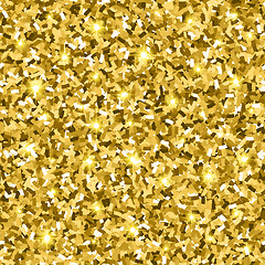 Image showing Gold Glitter Seamless Pattern