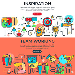 Image showing Teamwork and Inspiration Banners