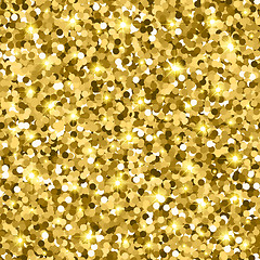 Image showing Gold Glitter Seamless Pattern
