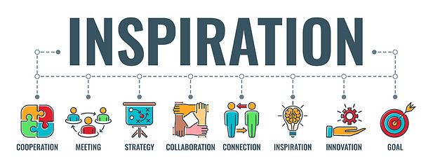Image showing Teamwork Inspiration Typography Banner